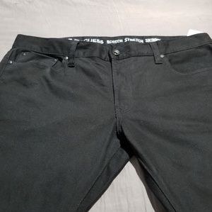 Mens guess jeans, black, stretch skinny 38 / 30